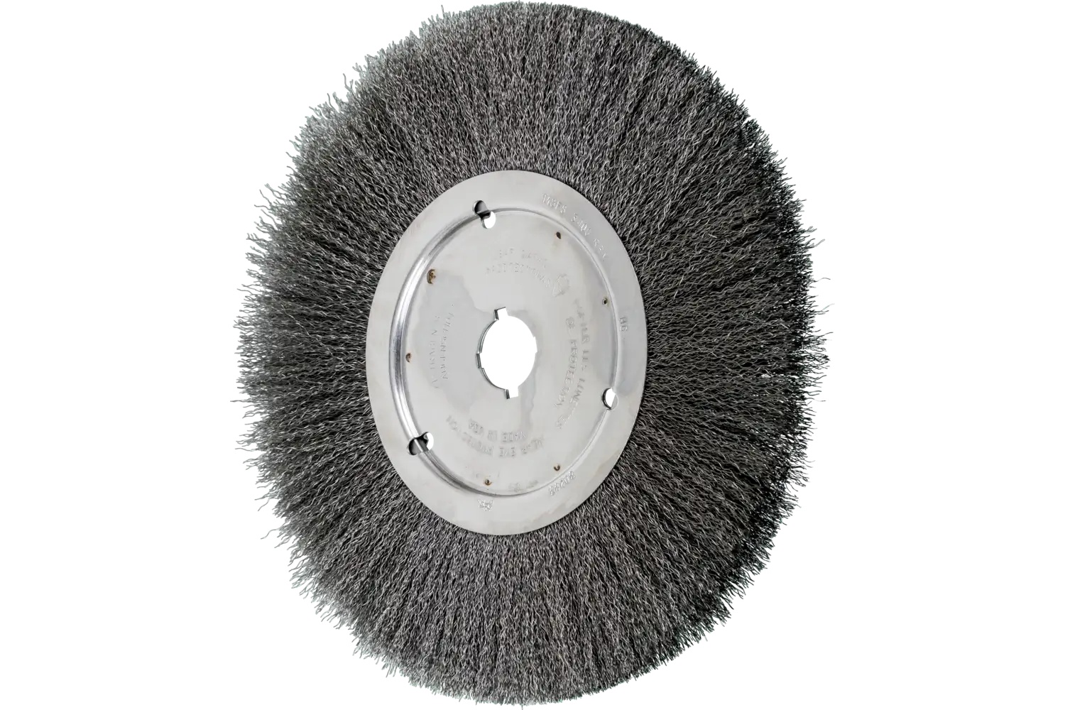 Show details for Pferd Crimped Wire Wheel Brush 12" Dia Narrow Face .012 Carbon Steel 2" Keyed Arbor Picture of Pferd Crimped Wire Wheel Brush 12" Dia Narrow Face .012 Carbon Steel 2" Keyed Arbor
